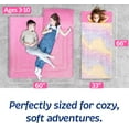 thumbnail image 5 of Sleeping Bag for Girls - Rainbow with Glowing Stars, 5 of 7