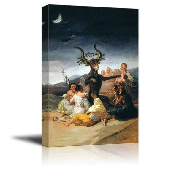 Wall26 The Sabbath of Witches by Francisco Goya - Canvas Print Wall Art Famous Painting Reproduction - 32" x 48"