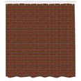 thumbnail image 3 of Ambesonne Retro Shower Curtain, Brown Toned Geometric Tile, 69"Wx84"L, Multicolor, 3 of 3