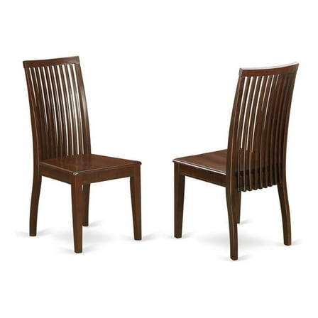 Pemberly Row 38" Wood Dining Chairs in Mahogany (Set of 2)