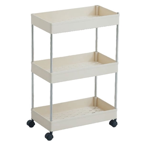 Estante De Almacenamiento Con Espacio De 2/3/4 Capas, Torre Deslizante Delgada Para Cocina, Montaje Móvil, Estante De Baño De Plástico, Ruedas, Organizador Para Ahorrar Espacio Scienceny HA024121-02