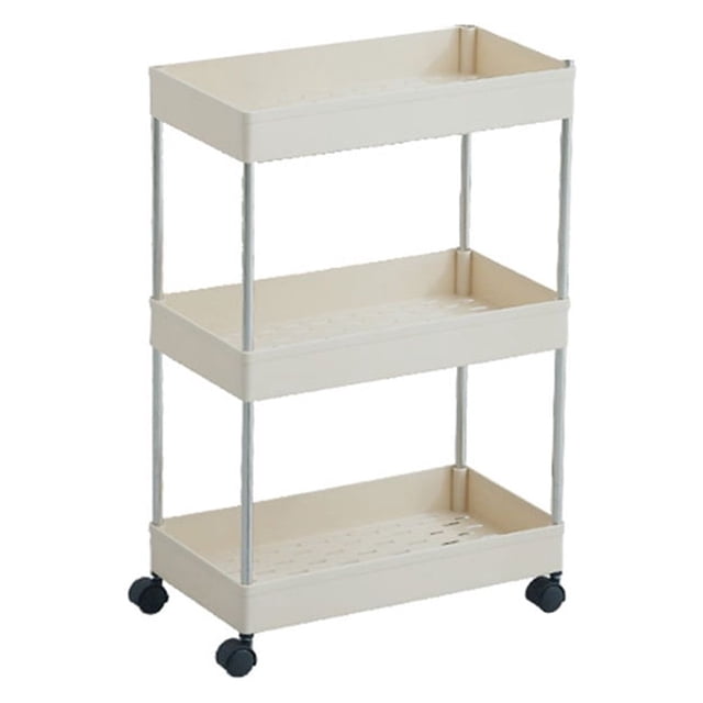Estante De Almacenamiento Con Espacio De 2/3/4 Capas, Torre Deslizante Delgada Para Cocina, Montaje Móvil, Estante De Baño De Plástico, Ruedas, Organizador Para Ahorrar Espacio Scienceny HA024121-02