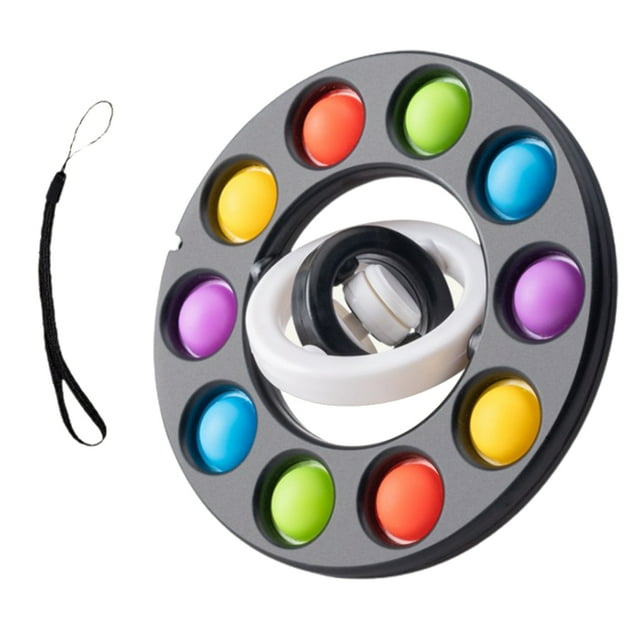 Giroscopio con tapa 3D, burbuja de empuje, giroscopio con apariencia de Metal, juguetes de burbujas para aliviar el estrés, juguete sensorial, recuerdo de fiesta para niños