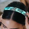 thumbnail image 6 of WIRESTER Elastic & Adjustable Fashion Headbands for Women 3-Pack Velvet Fabric Hair Band Beauty Accessory - Sea Turtle, Celestial Sun Moon And Stars, Colorful Sugar Skulls, 6 of 7