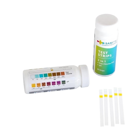 SaniTru's Extra pH and Chlorine Test Strips 30 count