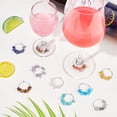 thumbnail image 6 of 24 Sets Natural Gemstone Bead Wine Glass Charms Drink Markers Tags with 12 Styles Stone Beads and Hoop Earrings for Cocktail Champagne Party Favors Decoration, 6 of 9