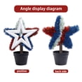 thumbnail image 4 of 20.8 Inch Artificial Star Shaped Topiary Trees, Independence Day Patriotic Star Topiary Tree, Patriotic Decorations Yard Stake, Festive Front-door & Garden Decoration, Potted Plant Prop, 4 of 4