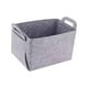 thumbnail image 4 of Cesta de fieltro plegable para revistas, organizador de almacenamiento para el hogar y el dormitorio. Gris 18x13x11cm, 4 of 9