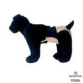 thumbnail image 4 of Barkertime Navy Blue on Brown Dog Diaper Overall, 4 of 7
