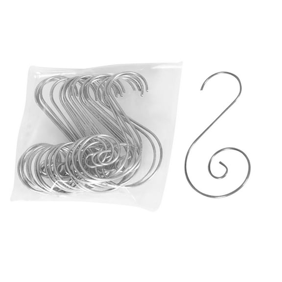 Christmas Hooks, S Hook Decorations, 20pcs Durable Heavy Duty Metal Hooks for Hanging Ornaments Stockings and Garlands Versatile Multi-Purpose Easy Install Home Decor