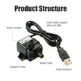 thumbnail image 7 of DECDEAL USB Brushless Pump Ultra-quiet DC5V  Brushless Oil Pump Waterproof Submersible Fountain Pump Aquarium Circulating 120LH 1.2W Lift 3.28ft, 7 of 7