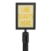 US Weight Heavy-Duty Steel Stanchion Steel Frame Sign Holder with Plexiglass Covers Compatible with ONLY Steel Stanchions
