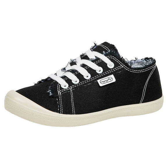 YLYL Women's Canvas Sneaker Lace up Slip on Low Top Fashion Casual Comfort Walking Shoes