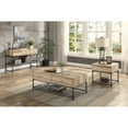 thumbnail image 2 of ACME Brantley 1-Drawer Wooden Square End Table in Oak and Sandy Black, 2 of 5