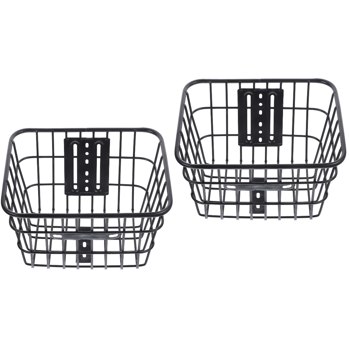 GOOHOCHY 2pcs Iron Storage Basket Folding Basket Durable Hanging Basket Front Handlebar Basket for Bike Riding Cycling