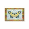 thumbnail image 1 of Butterflies Wall Art with Frame, Butterfly in Stained-Glass Window with Frame Wing Spring Garden Illustration, Printed Fabric Poster for Bathroom Living Room, 35" x 23", Multicolor, by Ambesonne, 1 of 2