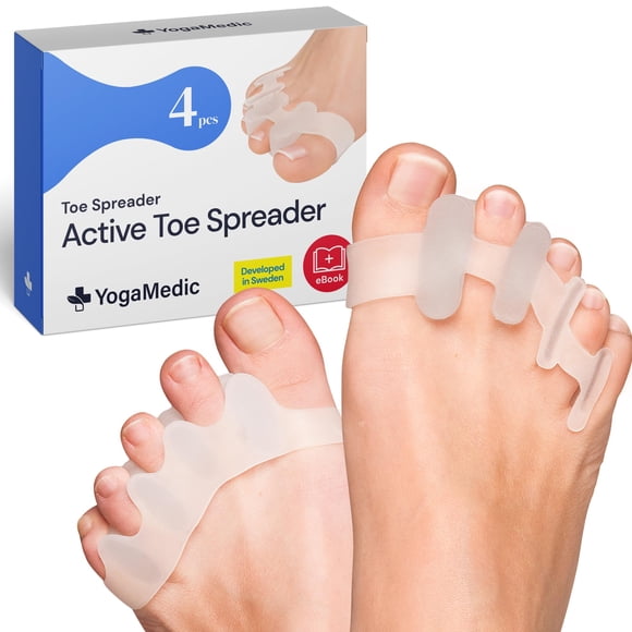 Separadores de dedos YOGAMEDIC de gel de silicona, paquete de 4, talla única