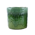 thumbnail image 2 of Foy Tall Planter Set of 2, Two Tone Green Ceramic, Round, Modern Style, 2 of 5