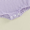 thumbnail image 6 of YDFCWXW Baby Girls Romper Long Sleeve Round Neck Halloween Print Sweatshirt Romper (Purple, 6-12 Months), 6 of 7