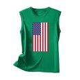 thumbnail image 4 of 2025 Clearance Items under $5.00 GaThRRgYP Tops for Women Trendy,Plus Size Womens Clothes,Women's Independence Day Printed Round-neck Tank Tops Loose Tops Green S, 4 of 4