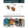 thumbnail image 2 of Polarized Sunglasses for Women and Men, Retro Hexagon Style Glasses with UV Protection Trendy Metal Frame, 2 of 7