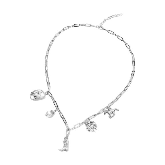 Unique Cowboy Hat And Boot Pendant Necklace Neck Adornment For Music Festivals