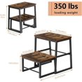 thumbnail image 6 of BTY2 Step Stools for Adults & Kids, Heavy Duty 2-in-1 Stepping Stools Adjustable Retractable Wooden Stool, Metal Frame, Non-Slip Bedside Foot Stool, for Bed, Kitchen, Bathroom, RV Step - Rustic Brown, 6 of 8