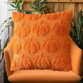thumbnail image 5 of Fall Pillow Covers 11.8x11.8 Inch Autumn Pumpkin Throw Pillow Cases Soft Plush Cushion Covers 3D Embroidered Decor for Couch Sofa Bedroom Living Room Farmhouse Home Decor, Thanksgiving Pillow Covers, 5 of 5