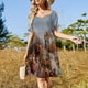 thumbnail image 4 of Vestido de manga corta con estampado de dioses griegos, vestidos casuales, vestidos de mujer para verano , vestido largo para mujer, vestido de verano., 4 of 7