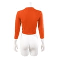 thumbnail image 6 of ALLSENSE Women's 3/4 Sleeve Open Front Bolero Shrug Cardigan, Orange, X-Large, 6 of 6