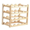 thumbnail image 3 of Soporte de Exhibición de Vino BLESIY Organizador Apilable 4 Capas Madera, 3 of 8