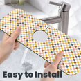 thumbnail image 6 of Xecao Colorful Checkered 1 for Kitchen Sink Splash Guard Faucet Mat , Faucet Guard & Draining mat, (15" X 5.5" ), 6 of 7