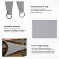 thumbnail image 3 of Sun Shade, Gray Sun Shade Sail Durable Easy To Install Multipurpose   Breathable  For Backyard For Garden For Pool, 3 of 8