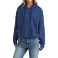 thumbnail image 1 of Yuyuzo Womens Oversized Hoodies Fleece Lined Casual Fall Sweatshirts Solid Color Drawstring Pullover Tops, 1 of 5