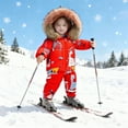 thumbnail image 2 of lnmuld Two Piece Boys Insulated Snowsuit Winter Thermal Outfit Windproof Outdoor Play Warm Gear for Toddlers and Children Size:2-3 Years, 2 of 5
