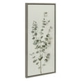 thumbnail image 2 of Kate and Laurel Eucalyptus Botanical I Framed Linen Textured Canvas Wall Art by the Creative Bunch Studio 18x40 Gray, 2 of 9
