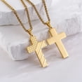 thumbnail image 7 of APSVO Gold Cross Necklaces for Men Boys American Flag Pendant Chain Catholic Christian Religious Birthday First Communion Graduation Fathers Day Jewelry Gifts Teen Him Dad Son Adults Kids Age Ideas, 7 of 7