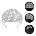 thumbnail image 3 of SHISUYAN 1pc Rhinestones Crystal Wedding Crown Shiny Bride Headpiece Crown Headwear, 3 of 8