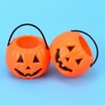 NUOLUX 24pcs Halloween Portable Pumpkin Bucket Children Trick or Treat