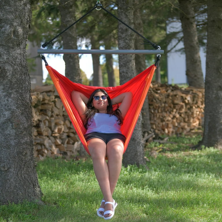 Vivere Parachute Hammock Chair Storm Green and Apple Gray Walmart