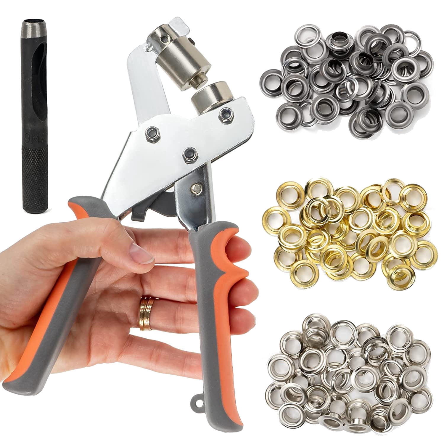 Grommet Tool Kit Manual Machine Handheld Plier Metal Grommet