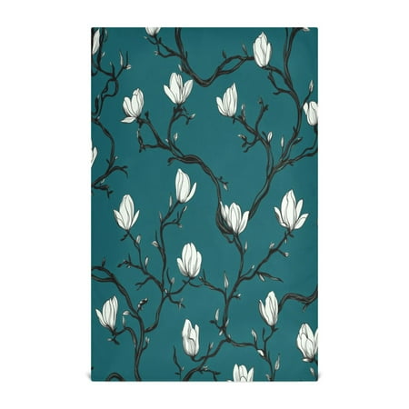 

Flowers Magnolia Buds Kitchen Towels 6-Piece Pack Tea Towels for Kitchen Decorative Waffle Design 28x18in