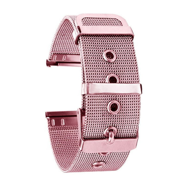 Graflsoa Pink Stainless Steel Watch Strap with Buckle - 20mm Universal Fit, Durable & Comfortable Design for Smart & Traditional Watches