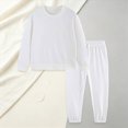 thumbnail image 2 of TOWED22 Baby Boy Fall Winter Clothes Solid Color Sweatshirt Shirt Pants Toddler Infant 2 Piece Outfit, 2 of 9