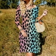 thumbnail image 3 of Cheetah Pattern Dress Summer Dresses Woman Street Style Big Size Casual Dress, 3 of 9