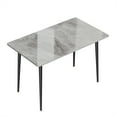 thumbnail image 3 of Wisfor Sintered Stone Dining Table Kitchen Dinette Table Furniture with Sturdy Metal Legs,47.2in,Glossy Grey, 3 of 12