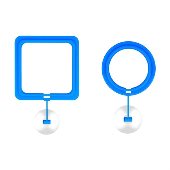 Anillo de AlimentacióN para Peces, CíRculo Flotante de AlimentacióN con Ventosa, FáCil de Instalar, Acuario Azul