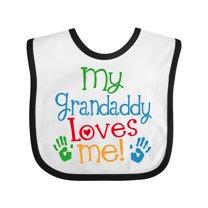 Inktastic My Grandaddy Loves Me Boys or Girls Baby Bib