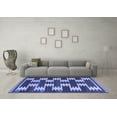 thumbnail image 3 of Ahgly Company Indoor Rectangle Abstract Blue Contemporary Area Rugs, 8' x 12', 3 of 4