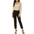 thumbnail image 3 of Allegra K Women's Cute Ruffle Peter Pan Collar Long Sleeve Sweet Blouse Tops, 3 of 7